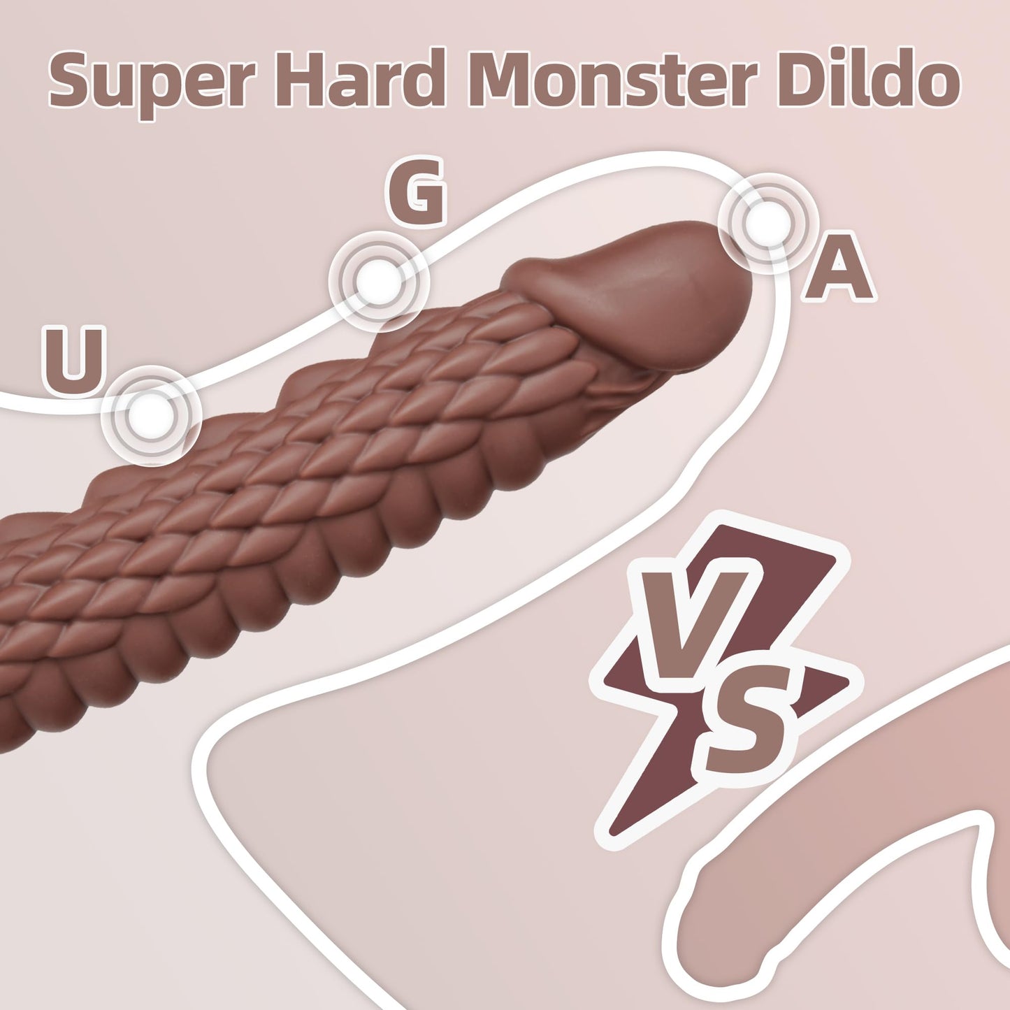 7.4 inch Dragon Dildo with Strong Suction Cup for Hands-Free Play,Realistic Monster Dildo Anal Plug Prostate Massager Adult Sex Toys for Vaginal G-Spot and Anal Prostate Purple