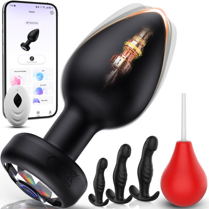 Anal Plug Vibrating Butt Plug, Adult Sex Toys 3PCS Silicone Anal Plugs, Anal Sex Toys with Remote Control 10 Vibrating Vibrator for Men, Anal Toys Adult Sex Toy & Games Prostate Massager