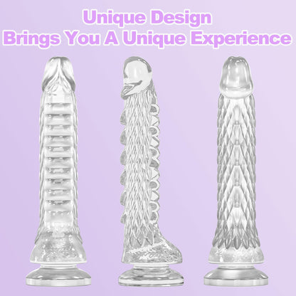 7.4 inch Dragon Dildo with Strong Suction Cup for Hands-Free Play,Realistic Monster Dildo Anal Plug Prostate Massager Adult Sex Toys for Vaginal G-Spot and Anal Prostate Purple