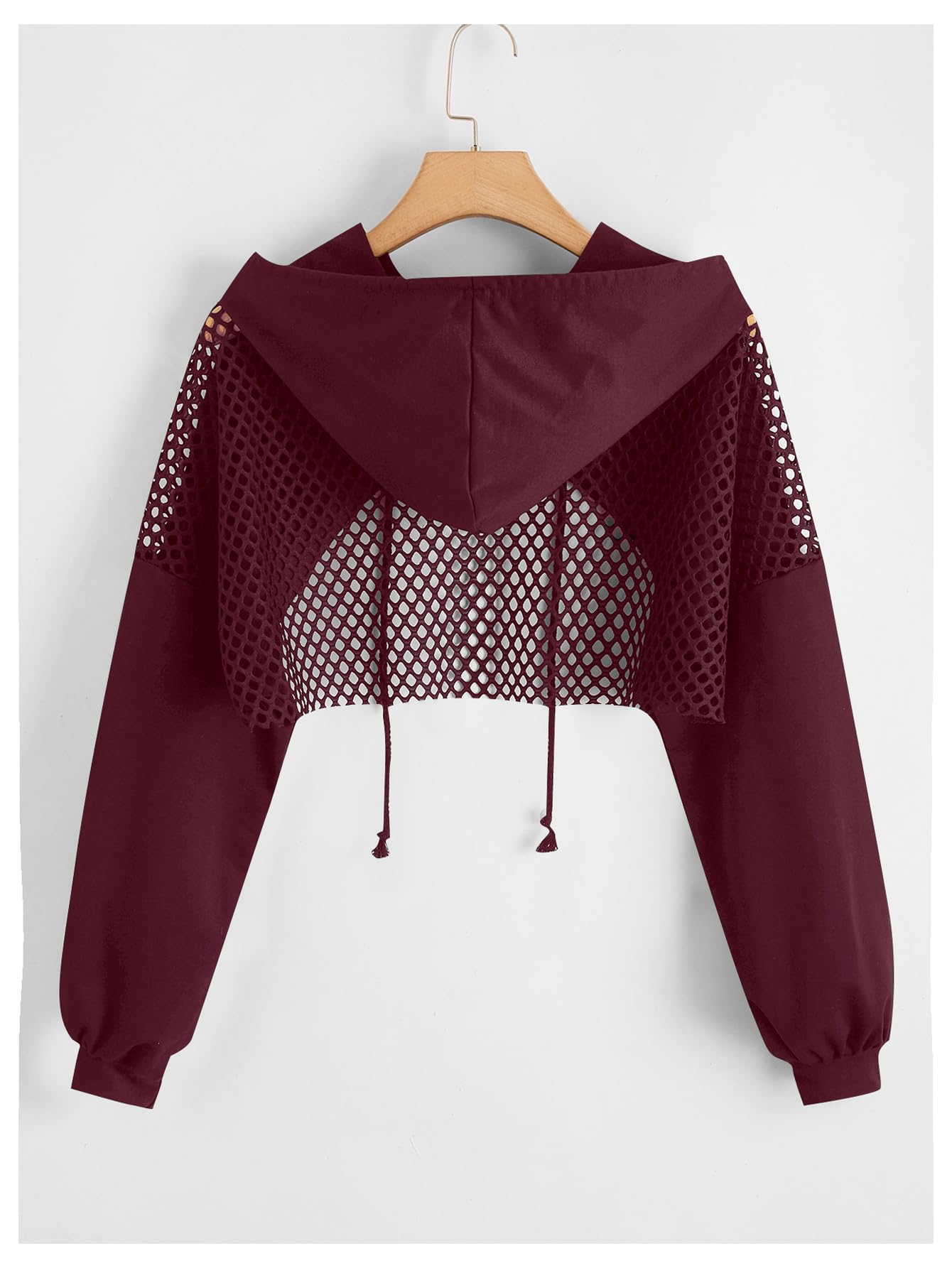 SweatyRocks Casual Cut Out Long Sleeve Pullover Crop Top Sweatshirt | Cropped Hoodie, Crop Top Hoodies, Long Sleeve Going Out Tops, Fall Fashion Clothes
