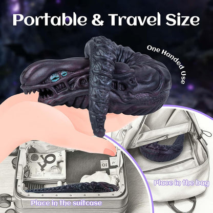 Realistic Snake Monster Male Masturbator with Pocket Pussy Vigina,Fantasy Male Masturbator Silicone Alien Adult Sex Toy,Male Fantasy Penis Stroker for Masturbation Cup,Portable Sex Doll