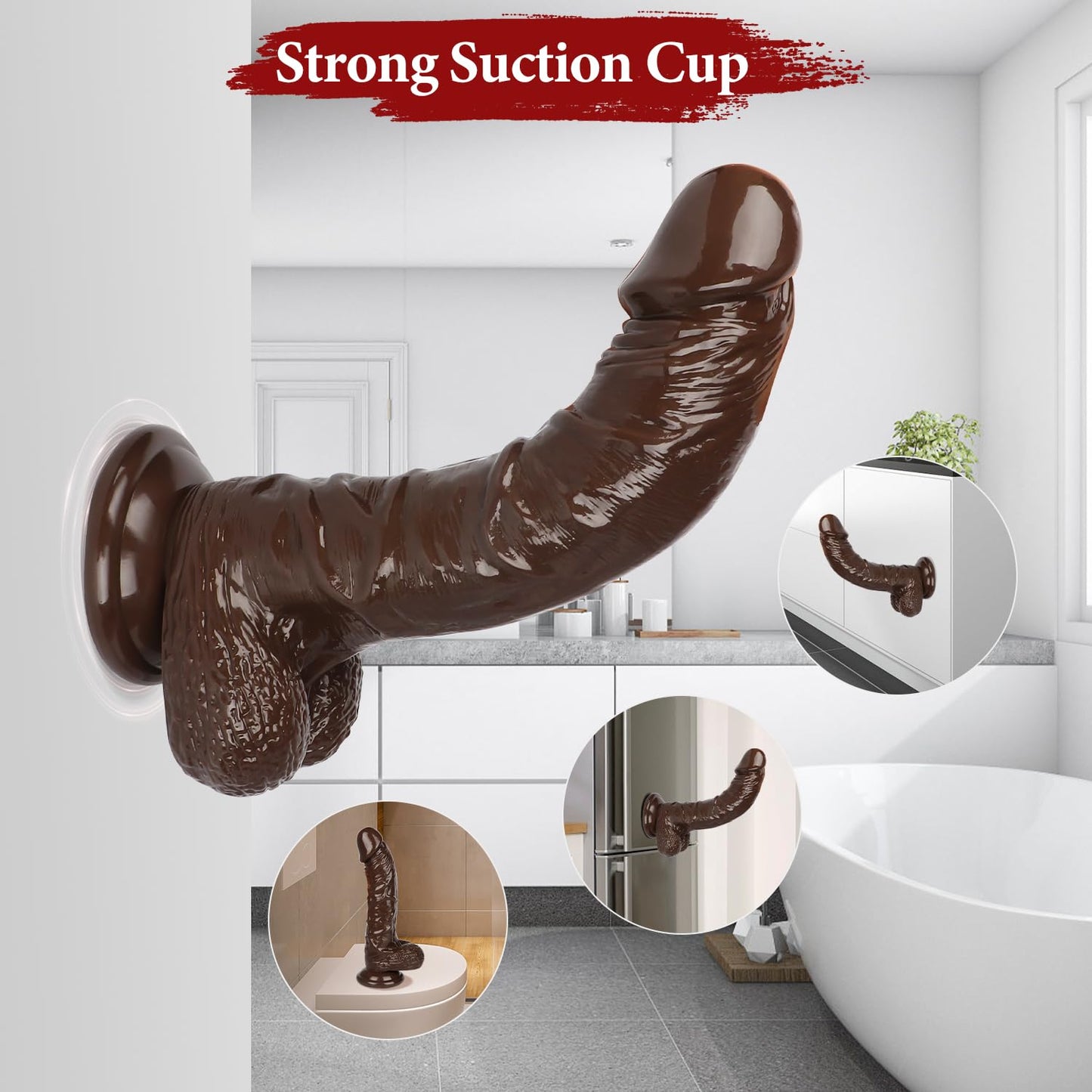 10 Inch Clear Dildo Big Dildos, Soft Realistic Huge Dildo with Strong Suction Cup for Hands-Free and Anal Play, Big G-spot Dildo Anal Sex Toys for Women and Couple