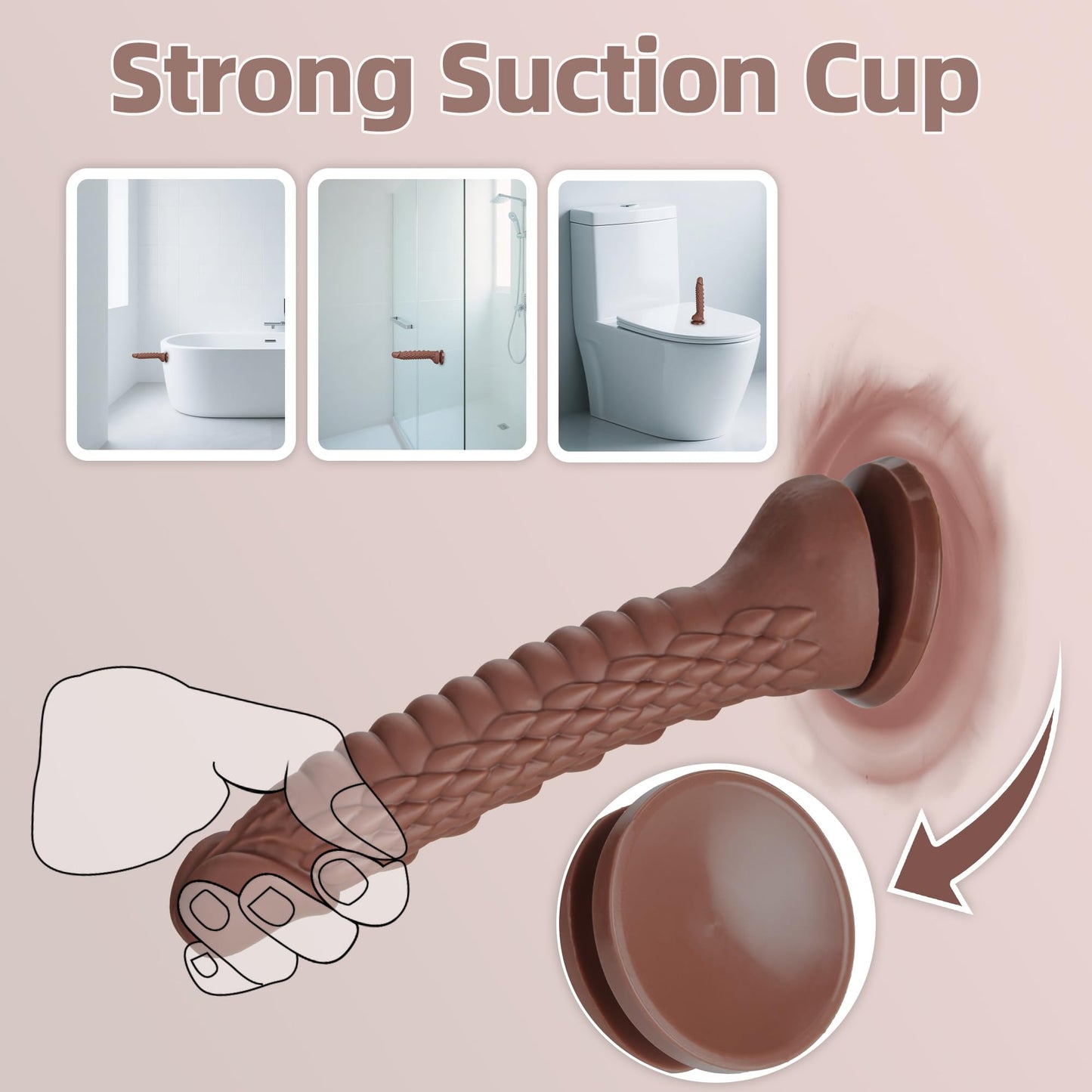 7.4 inch Dragon Dildo with Strong Suction Cup for Hands-Free Play,Realistic Monster Dildo Anal Plug Prostate Massager Adult Sex Toys for Vaginal G-Spot and Anal Prostate Purple