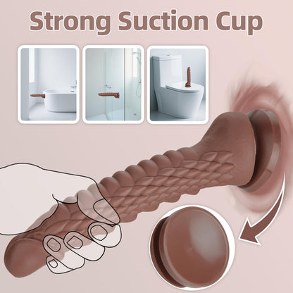 7.4 inch Dragon Dildo with Strong Suction Cup for Hands-Free Play,Realistic Monster Dildo Anal Plug Prostate Massager Adult Sex Toys for Vaginal G-Spot and Anal Prostate Purple