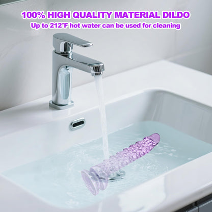 7.4 inch Dragon Dildo with Strong Suction Cup for Hands-Free Play,Realistic Monster Dildo Anal Plug Prostate Massager Adult Sex Toys for Vaginal G-Spot and Anal Prostate Purple