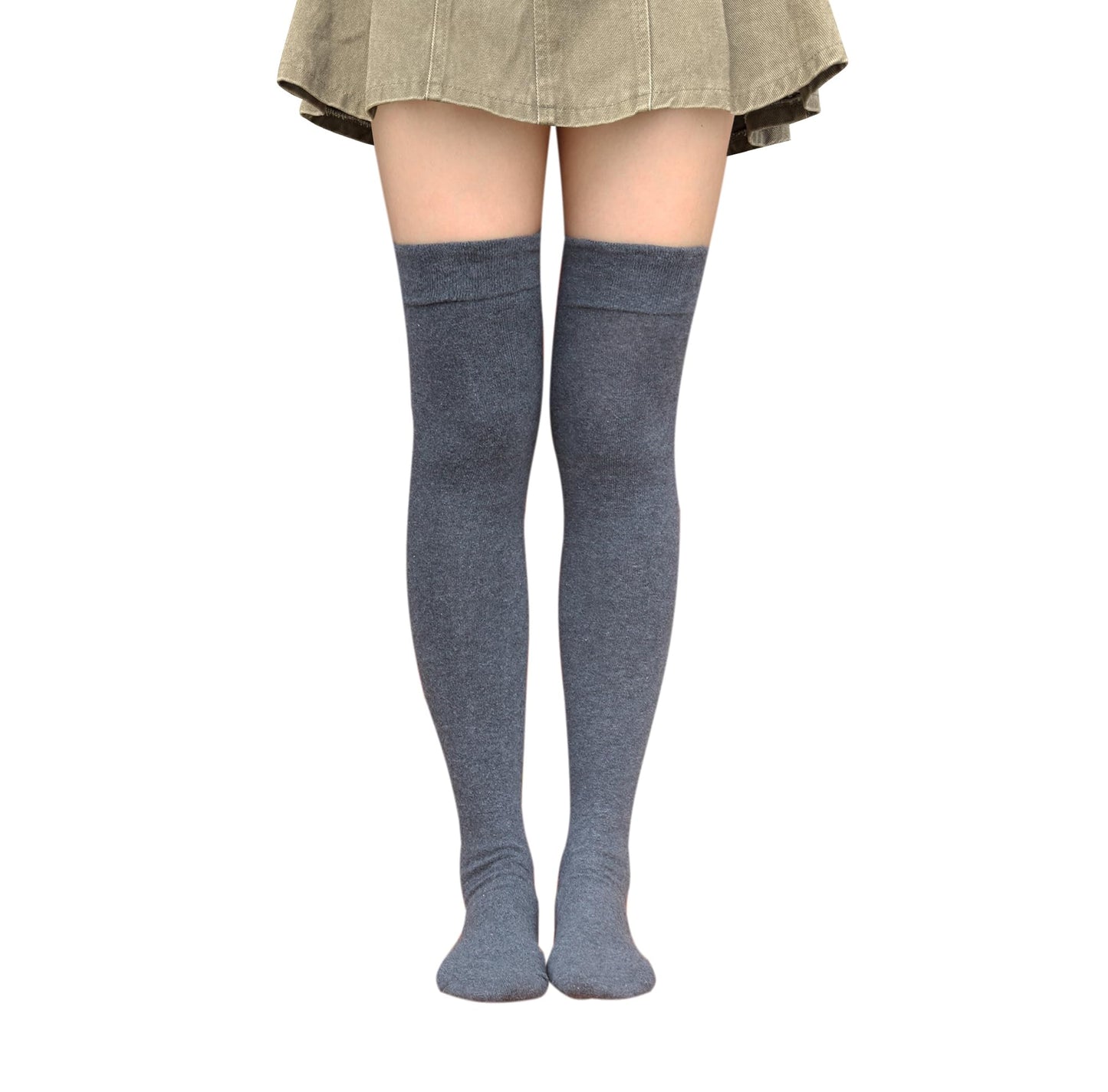 Bestjybt Thigh High Socks Cotton Warm Long Over Knee High Stockings | Knee High Socks, Stay in Place Well, Comfortable, Soft, Thick, Suitable For Winter/Snowy Weather, Smooth Look, Well Made