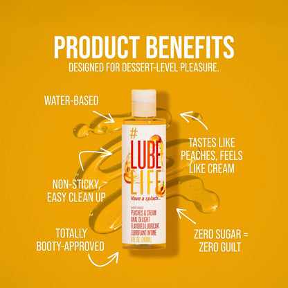 LUBELIFE Water Based 3X Anal Lube, Personal Lubricant, 12 Fl Oz | Extra thick anal glide with triple cushion, non-sticky water-based formula, toy and condom compatible, smooth confident glide