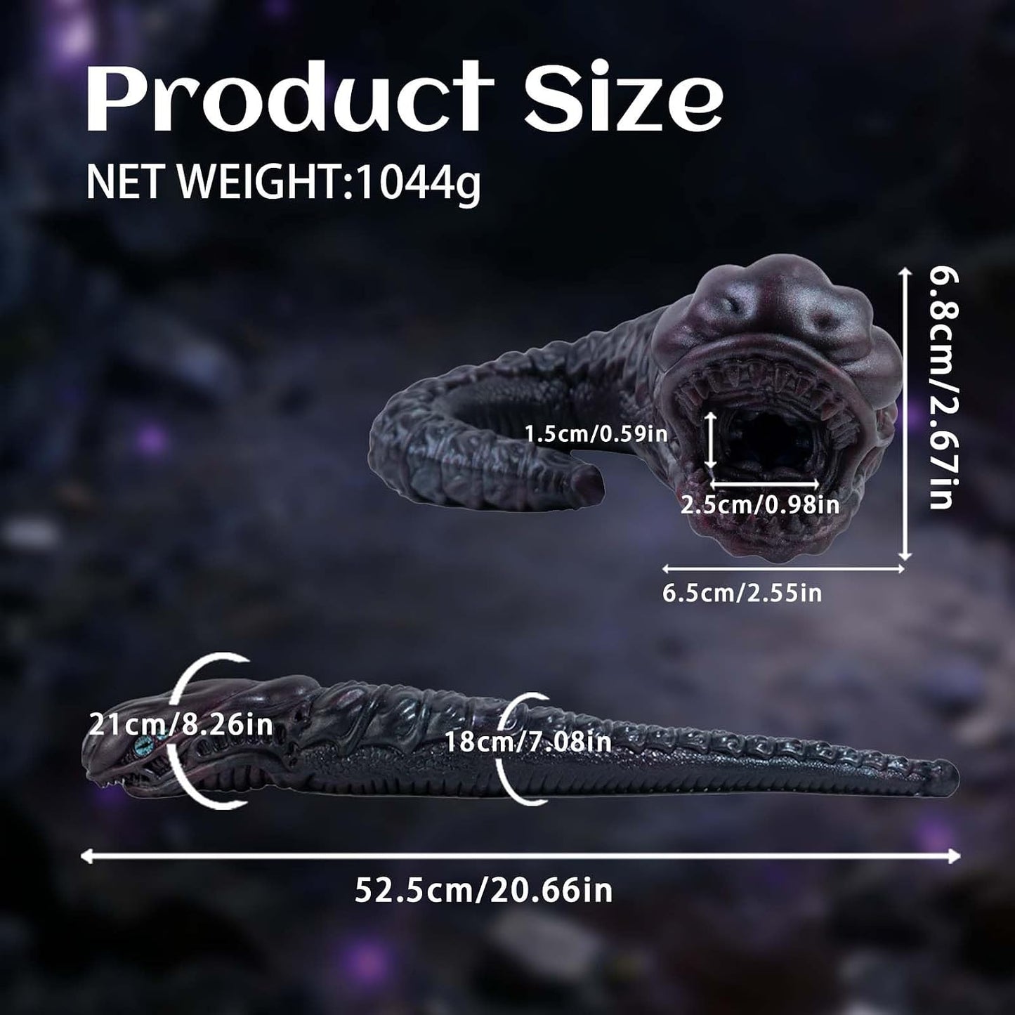 Realistic Snake Monster Male Masturbator with Pocket Pussy Vigina,Fantasy Male Masturbator Silicone Alien Adult Sex Toy,Male Fantasy Penis Stroker for Masturbation Cup,Portable Sex Doll