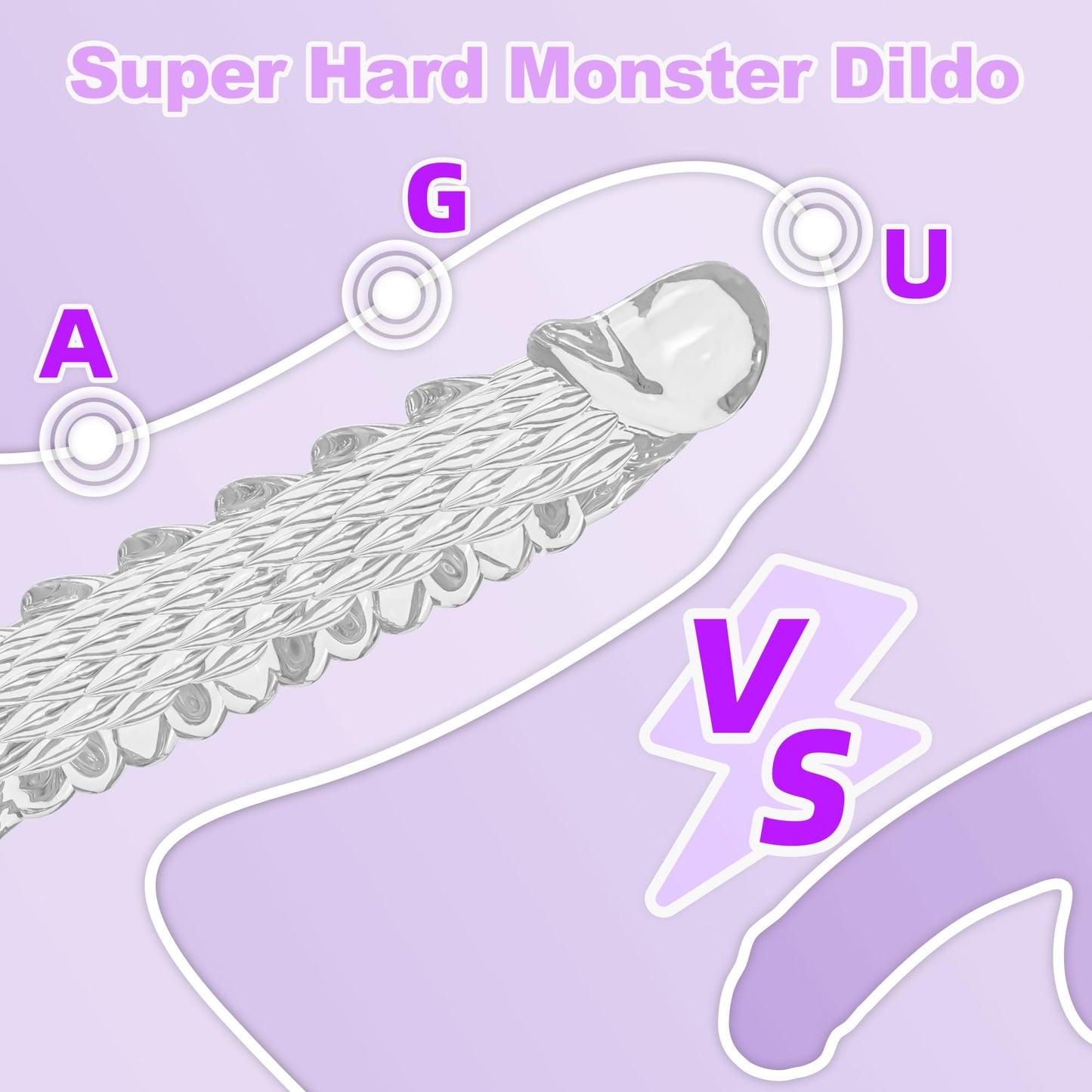 7.4 inch Dragon Dildo with Strong Suction Cup for Hands-Free Play,Realistic Monster Dildo Anal Plug Prostate Massager Adult Sex Toys for Vaginal G-Spot and Anal Prostate Purple