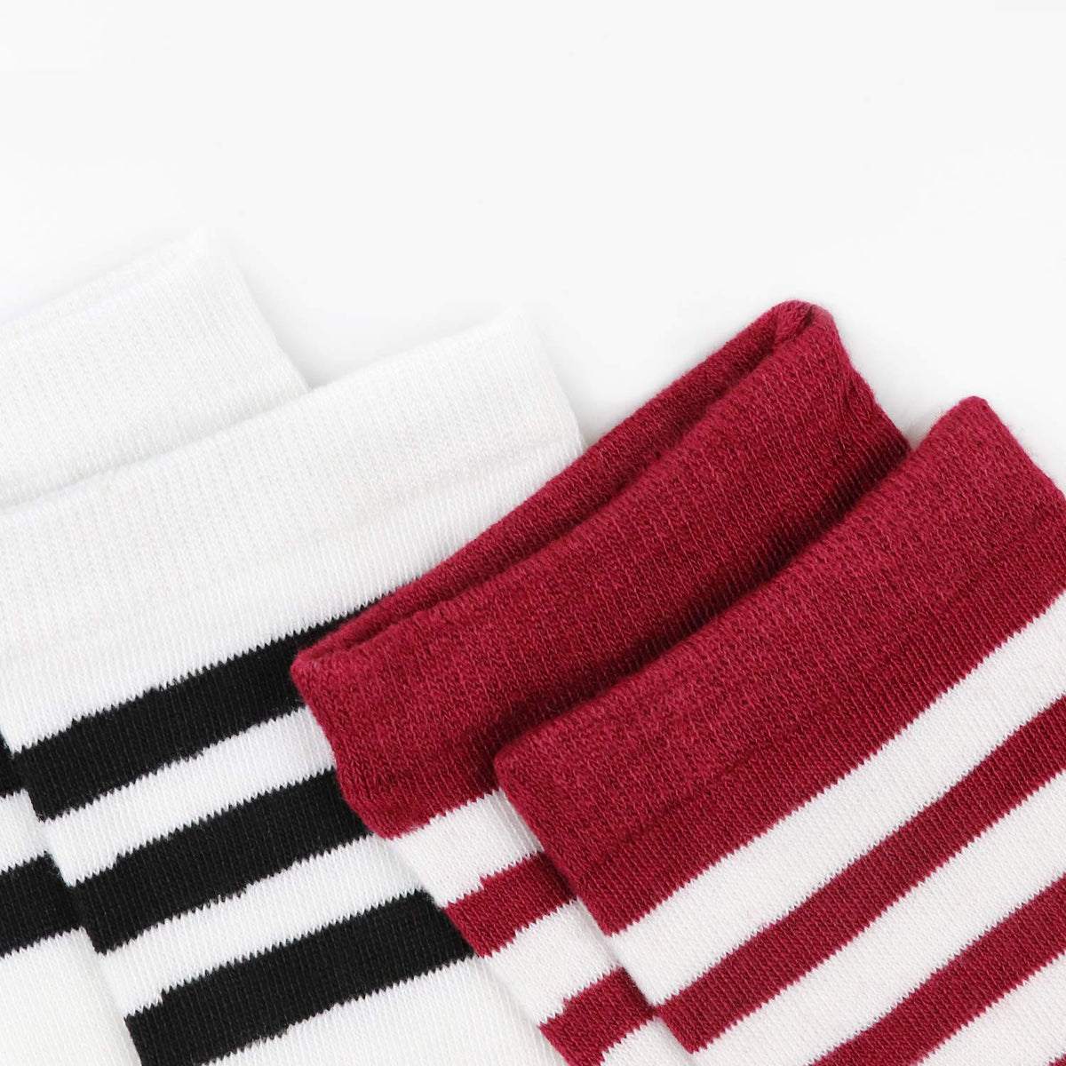 DRESHOW 6 Pairs High Thigh Socks Striped Over Knee Thin Tights Long Stocking Leg Warmer