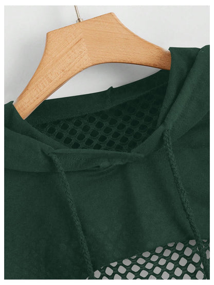 SweatyRocks Casual Cut Out Long Sleeve Pullover Crop Top Sweatshirt | Cropped Hoodie, Crop Top Hoodies, Long Sleeve Going Out Tops, Fall Fashion Clothes