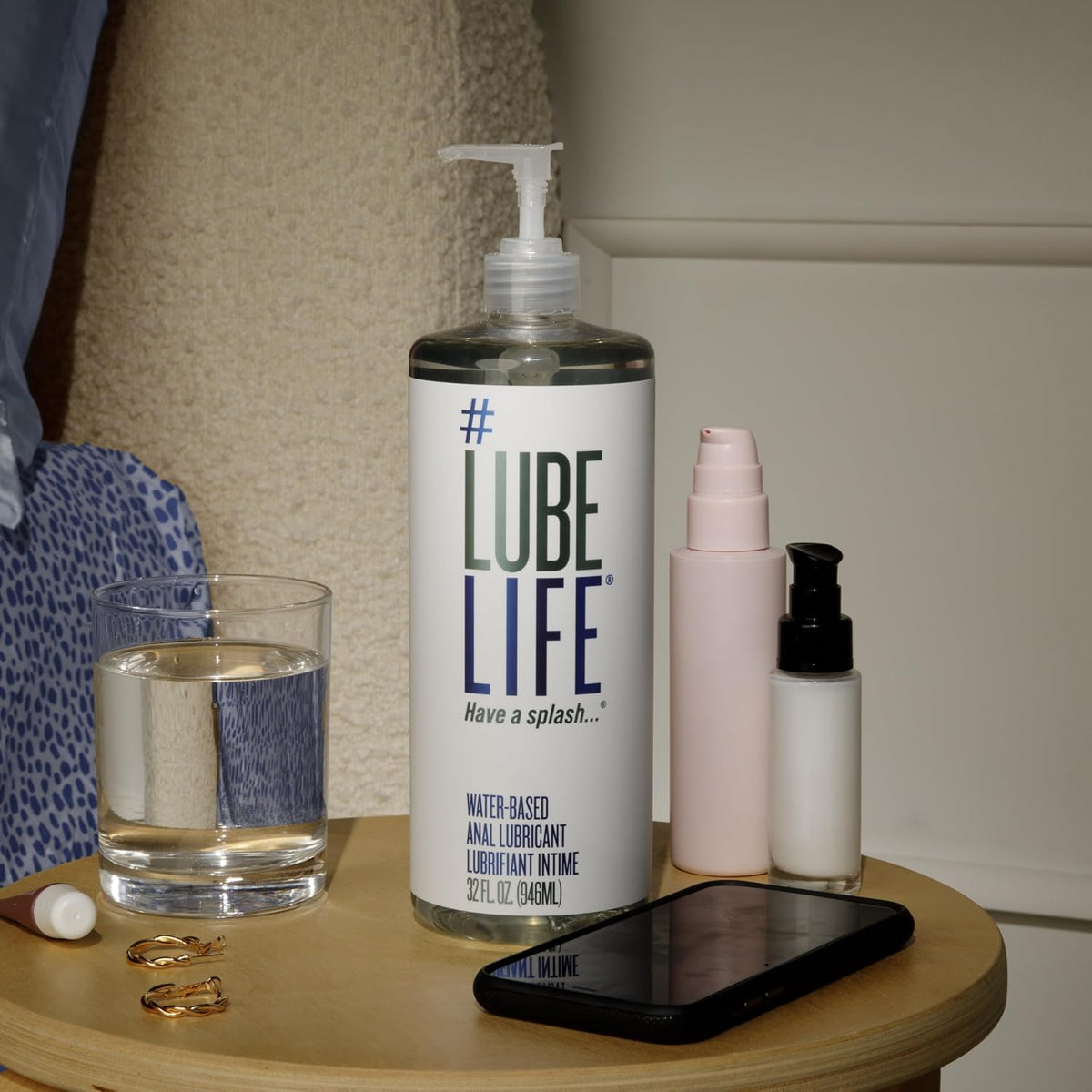 LUBELIFE Water Based 3X Anal Lube, Personal Lubricant, 12 Fl Oz | Extra thick anal glide with triple cushion, non-sticky water-based formula, toy and condom compatible, smooth confident glide