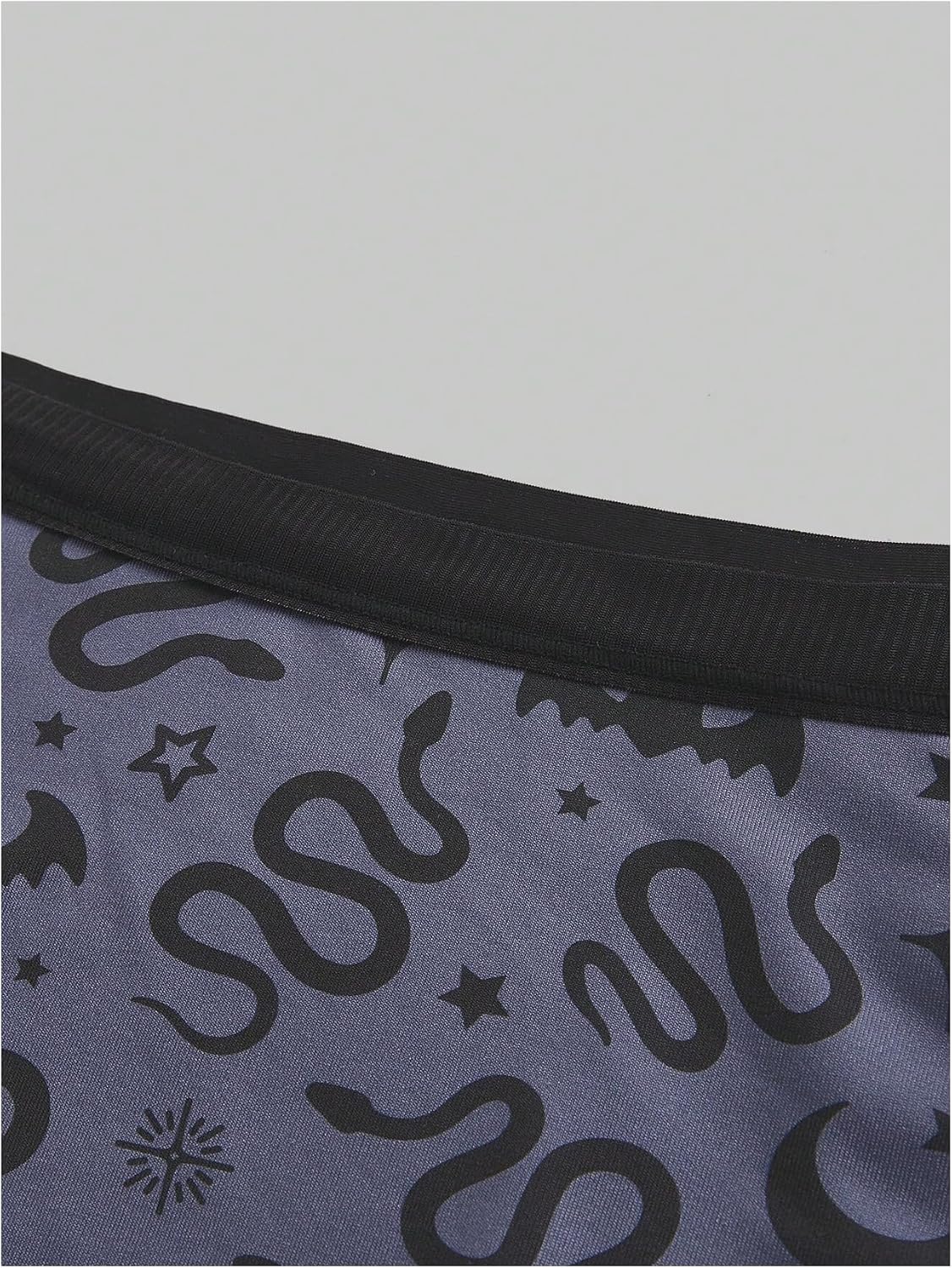 WDIRARA 5 Pack Goth Graphic Panties Boyshorts Mid Rise Shorts Briefs Boxer