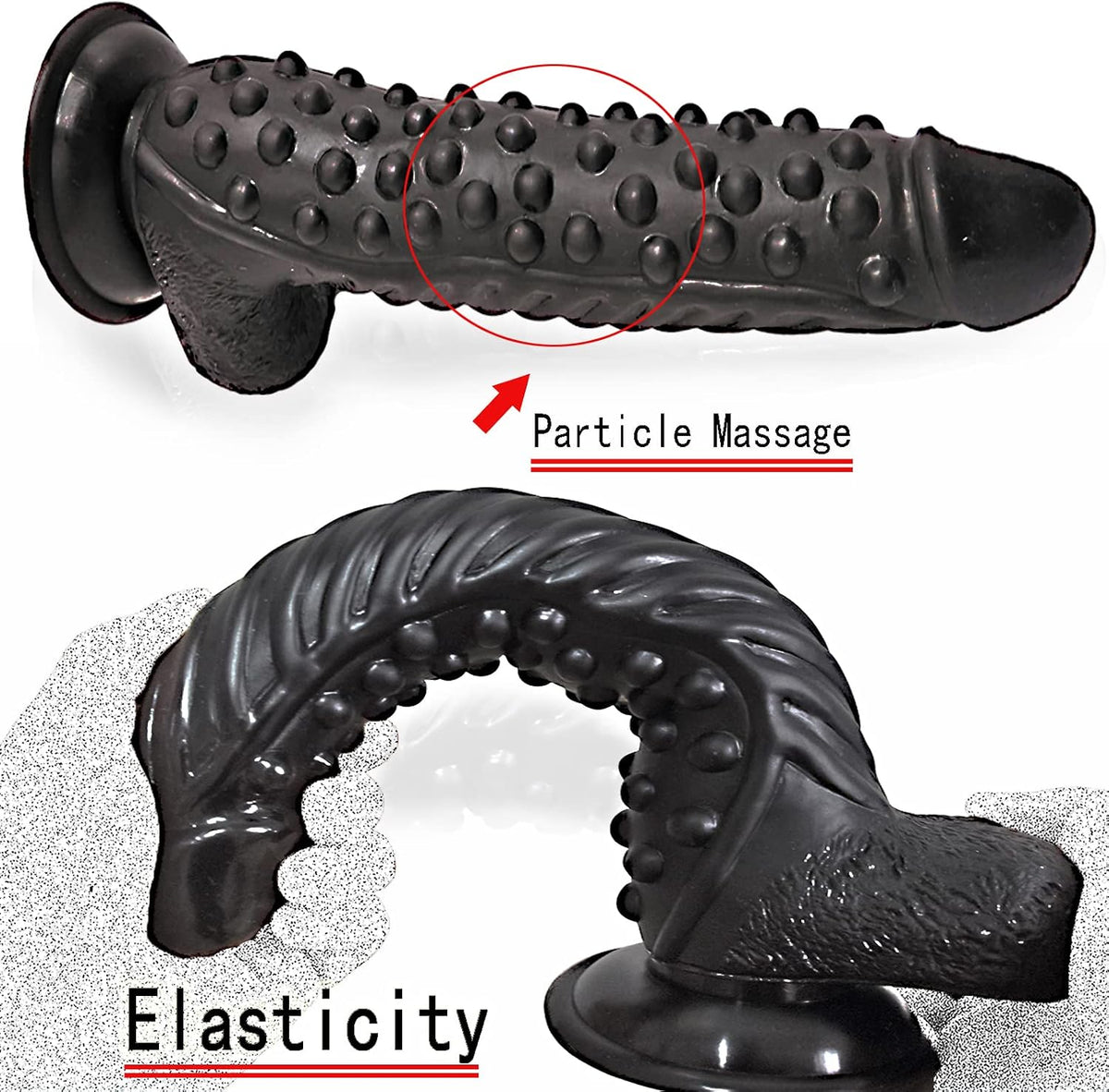 Realistic Dildo 10.6 Inch with Suction Cup Sex Toys Black
