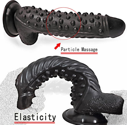 Realistic Dildo 10.6 Inch with Suction Cup Sex Toys Black