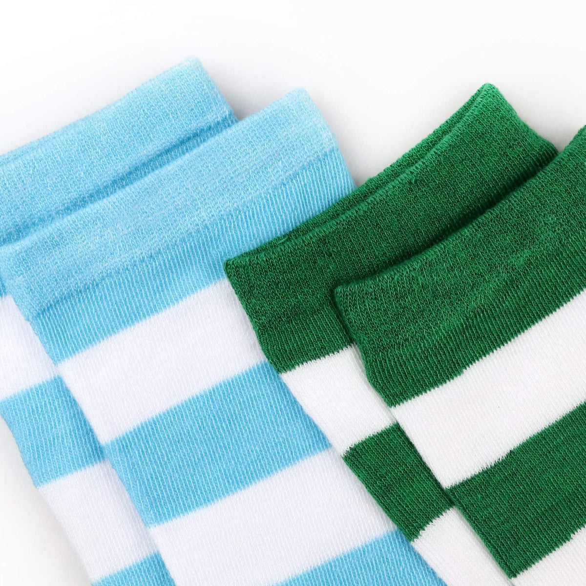 DRESHOW 6 Pairs High Thigh Socks Striped Over Knee Thin Tights Long Stocking Leg Warmer