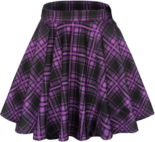 Urban CoCo Basic Versatile Stretchy Flared Casual Mini Skater Skirt