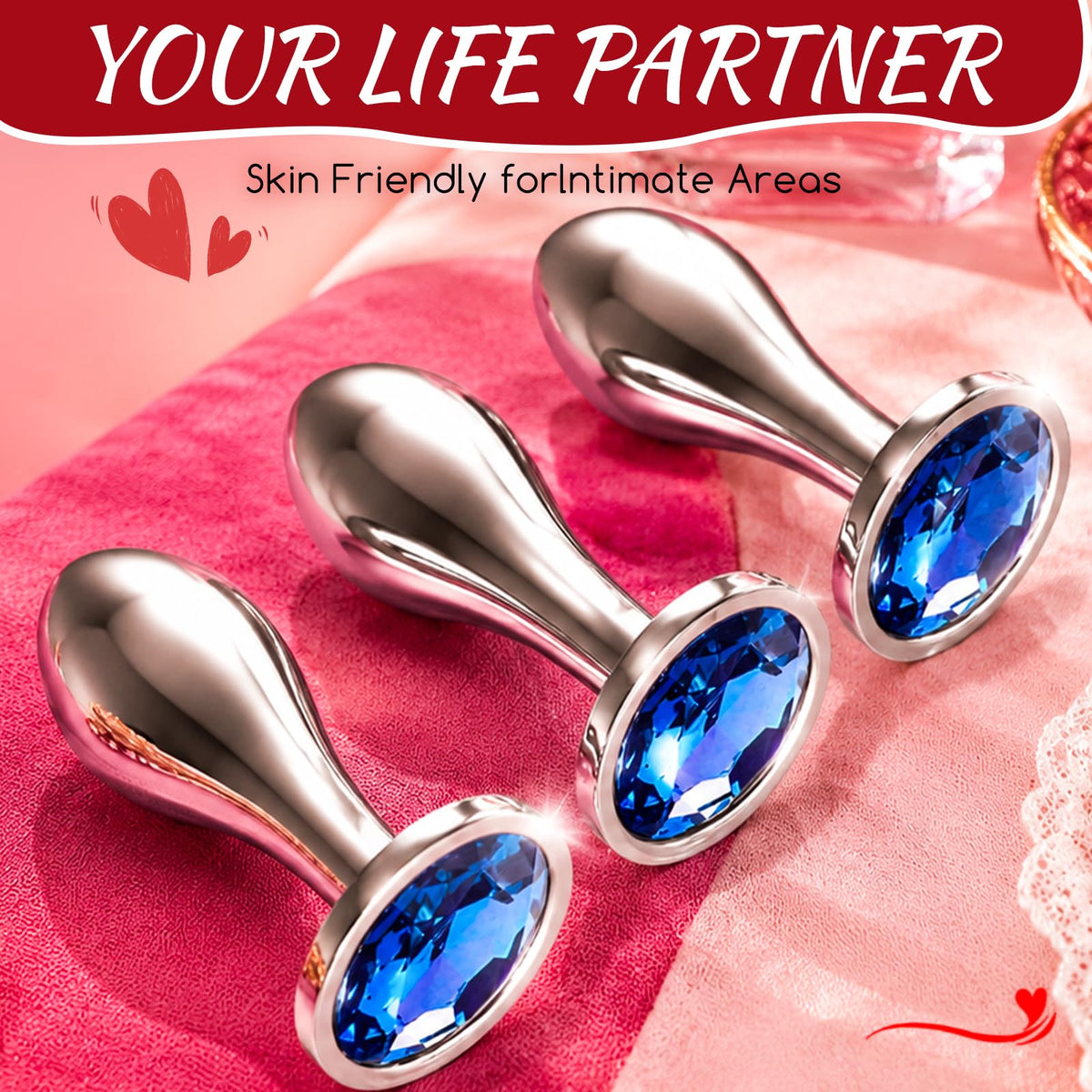 New Portable Couple Plug Anales Kit Newly Relaxing Anales Plugs Butt Relaxing Training Set Butt Adult Toy Exercise Tool for Men Women Sunglasses 2P5K7 (pink12)