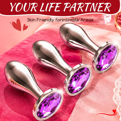 New Portable Couple Plug Anales Kit Newly Relaxing Anales Plugs Butt Relaxing Training Set Butt Adult Toy Exercise Tool for Men Women Sunglasses 2P5K7 (pink12)