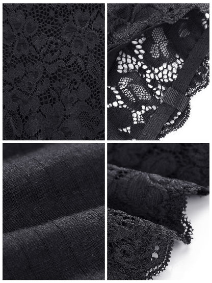 Boao 3 Pieces Women's Floral Lace Tube Top Bandeau Strapless Bras Seamless Stretchy Chest Wrap