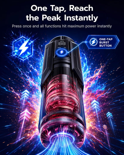 Male Masturbator Sex Toy for Men with Phone Holder Penis Pump | AI Sync 7 Sucking & 7 Thrusting Rotating Licking Mode, Waterproof Pocket Pussy Male Sex Toys with Suction Base Bath Item