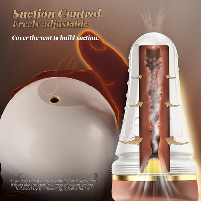 Male Masturbator Realistic Pocket Pussy Vagina Textured with 7.5in Depth Soft and Fleshy Texture,Penis Training Masturbators Sex Machine Toy for Men (Transparent)