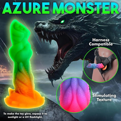 7.2" Fantasy Monster Dildo with Knot U & G-spot Dragon Dildo with Suction Cup, Long Anal Plug Adult Sex Toys & Games for Women Men Couples (DrakoPod)