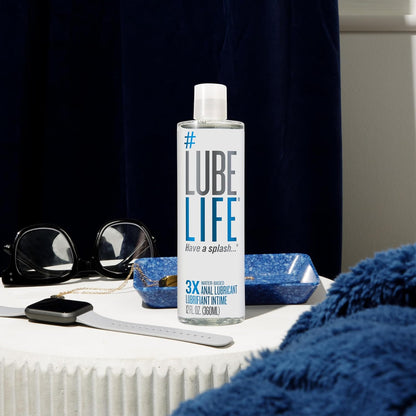 LUBELIFE Water Based 3X Anal Lube, Personal Lubricant, 12 Fl Oz | Extra thick anal glide with triple cushion, non-sticky water-based formula, toy and condom compatible, smooth confident glide
