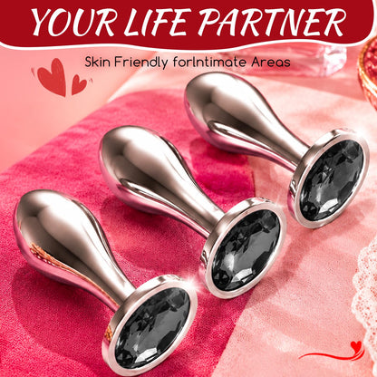 New Portable Couple Plug Anales Kit Newly Relaxing Anales Plugs Butt Relaxing Training Set Butt Adult Toy Exercise Tool for Men Women Sunglasses 2P5K7 (pink12)