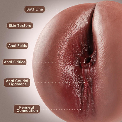 Male Masturbator Realistic Pocket Pussy Vagina Textured with 7.5in Depth Soft and Fleshy Texture,Penis Training Masturbators Sex Machine Toy for Men (Transparent)