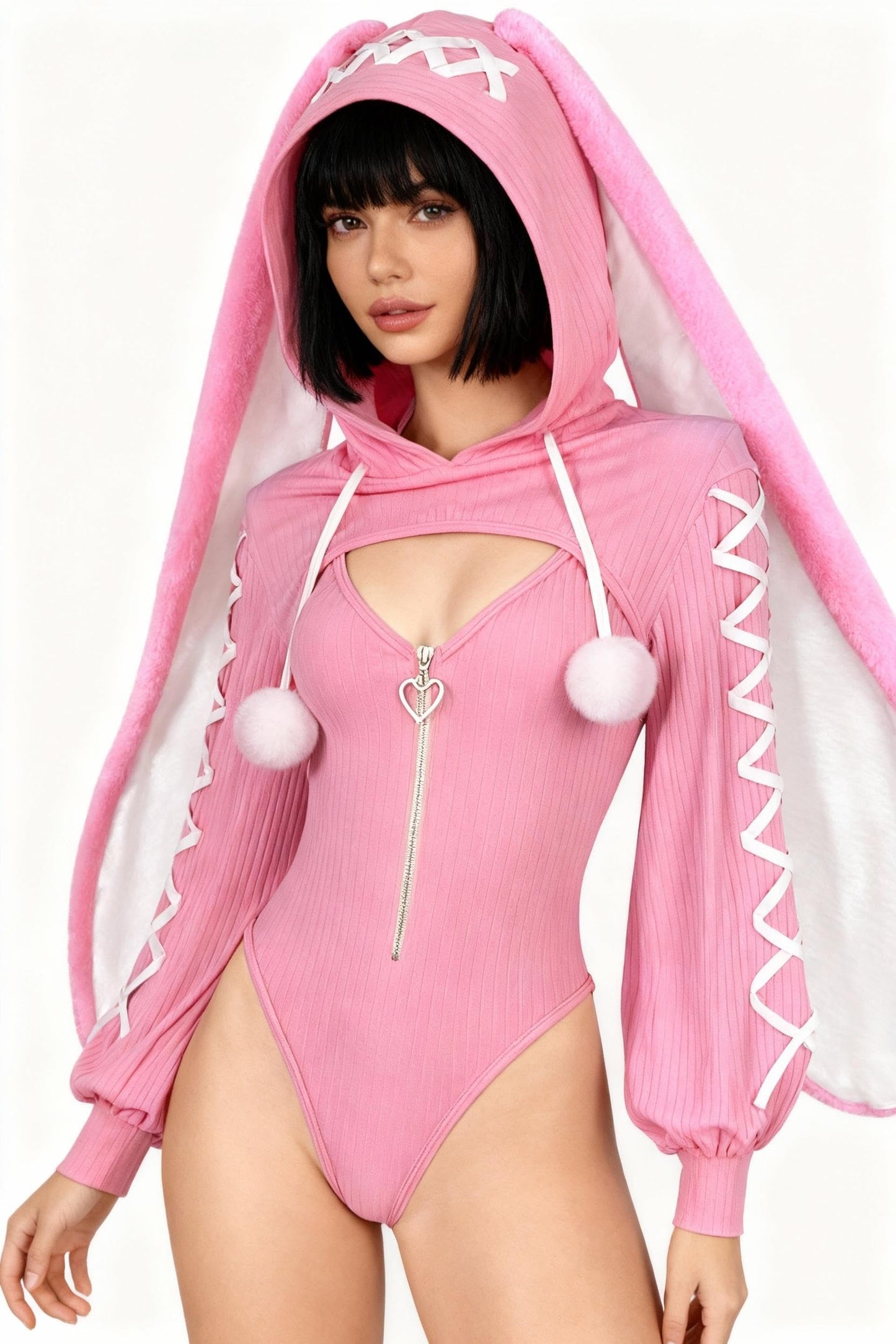 Bunny Bodysuit Maid Outfit Cosplay Set | Exotic Costumes，Bunny Costume，Animal Costume，Cosplay Lingerie Set，Kawaii Cosplay，Halloween Costume，Festival Outfit