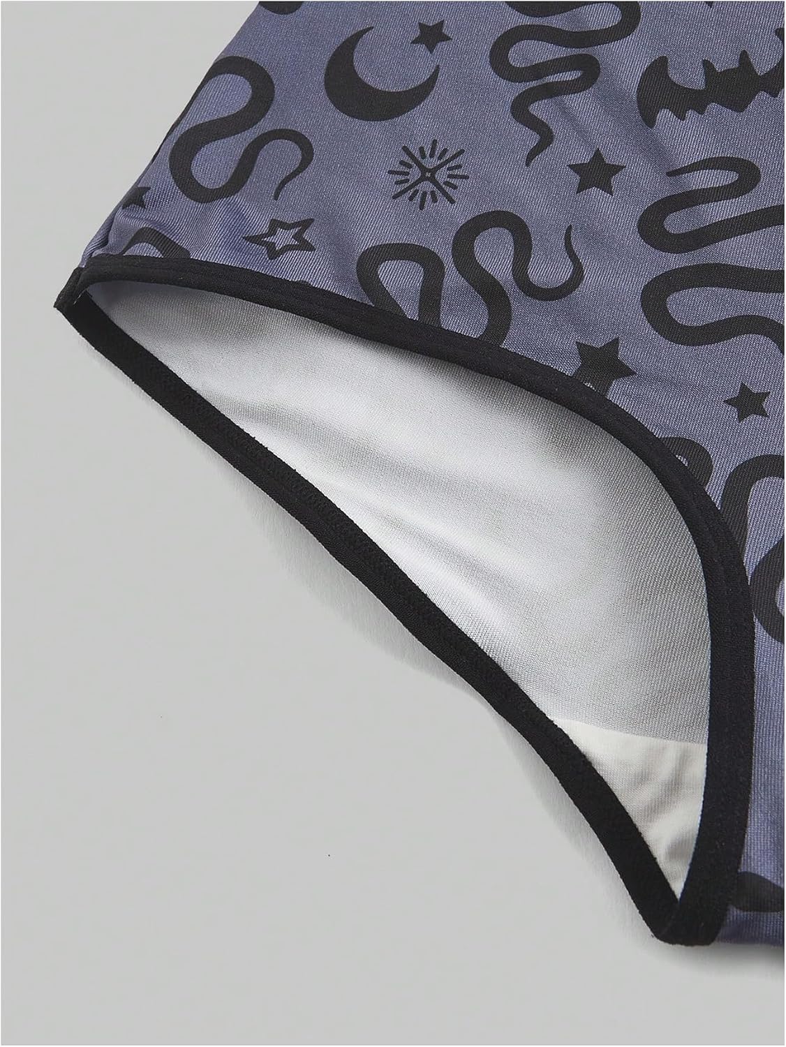 WDIRARA 5 Pack Goth Graphic Panties Boyshorts Mid Rise Shorts Briefs Boxer