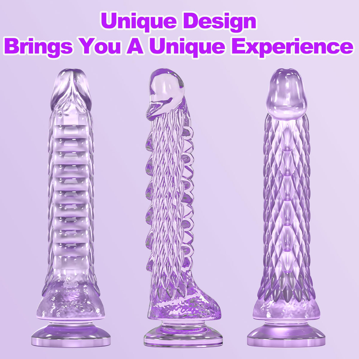 7.4 inch Dragon Dildo with Strong Suction Cup for Hands-Free Play,Realistic Monster Dildo Anal Plug Prostate Massager Adult Sex Toys for Vaginal G-Spot and Anal Prostate Purple