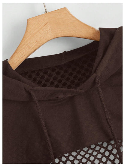 SweatyRocks Casual Cut Out Long Sleeve Pullover Crop Top Sweatshirt | Cropped Hoodie, Crop Top Hoodies, Long Sleeve Going Out Tops, Fall Fashion Clothes
