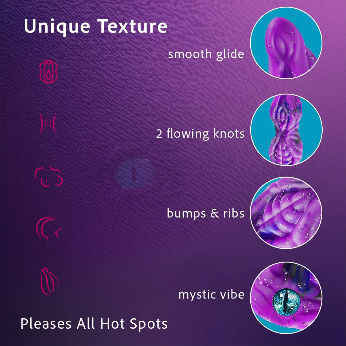 7.2" Fantasy Monster Dildo with Knot U & G-spot Dragon Dildo with Suction Cup, Long Anal Plug Adult Sex Toys & Games for Women Men Couples (DrakoPod)