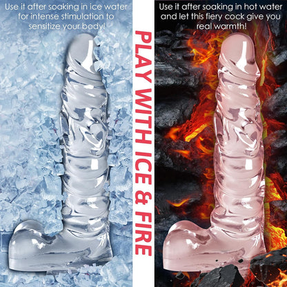 Huge Realistic Dildo, 11.8" XXL Clear G spot Dildo for Women,Small Glans Big Thick Dildo with Special Curve Design,Strong Suction Cup Lifelike Sex Toy for Hands-Free Play | Giant XXL Dildo for G-spot Vagina Anal Play,Big Size- Tapered Glans and Special Cu