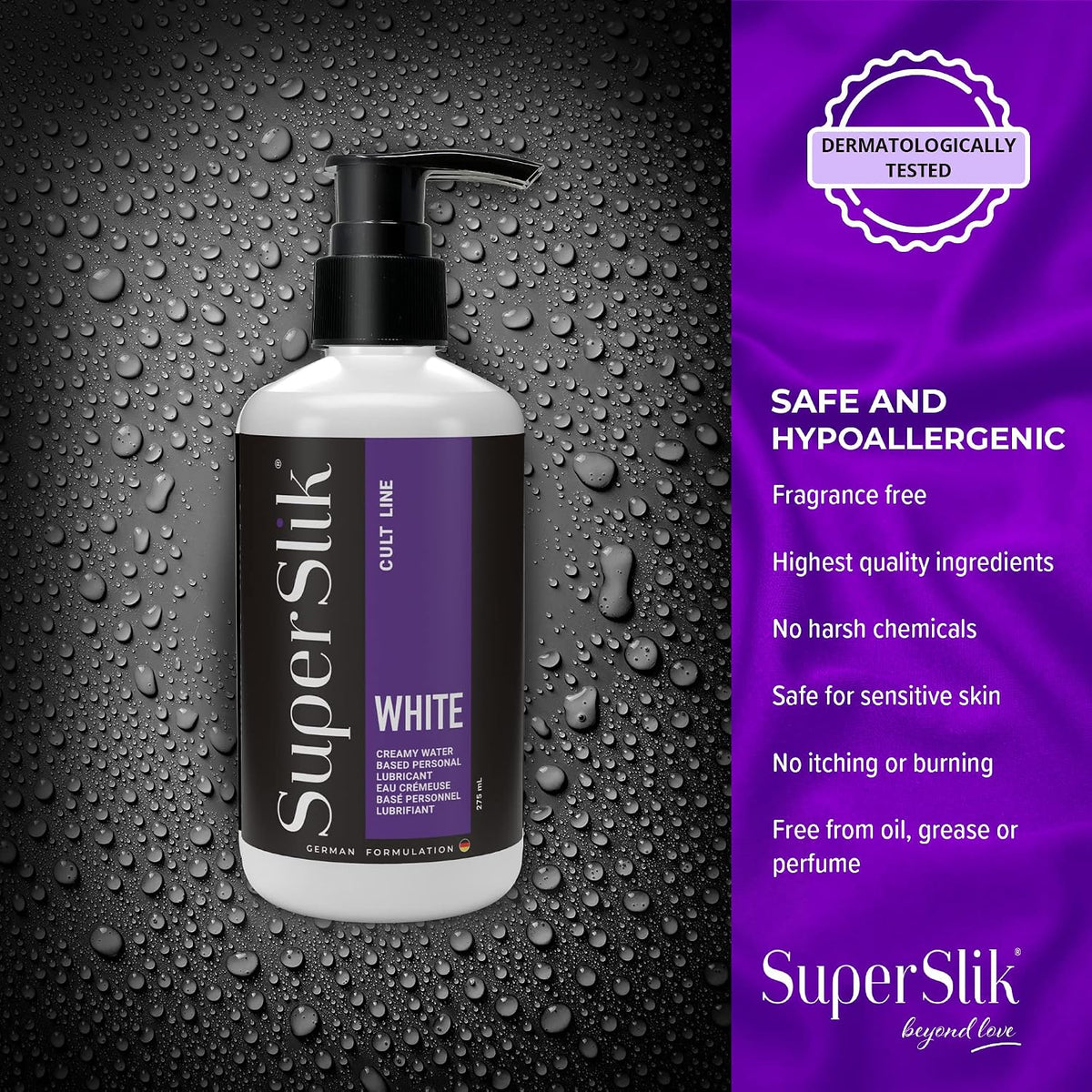 Cum Lube, Creamy Thick White Personal Lubricant Water-Based lube 250mL