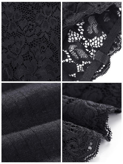Boao 3 Pieces Women's Floral Lace Tube Top Bandeau Strapless Bras Seamless Stretchy Chest Wrap